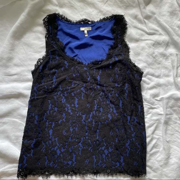 Joie Andelle Lace Sleeveless Tank Top - Picture 2 of 6